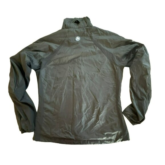 Marmot Black Jacket Size Small Lined Windbreaker Zipper LOGOS Womens - Picture 4 of 7